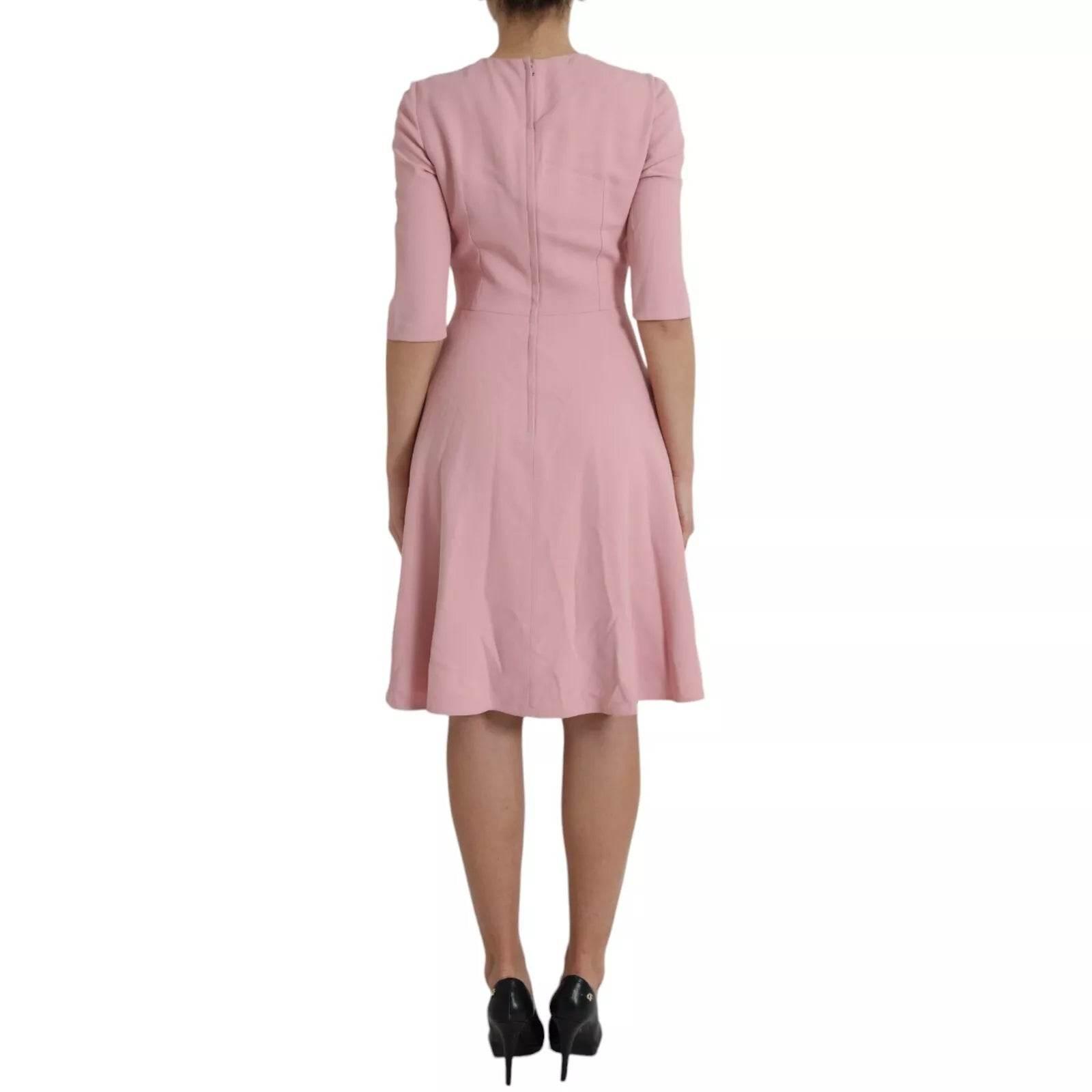 Dolce & Gabbana Pink A-line Flare Viscose Short Sleeves Dress - Hilstor