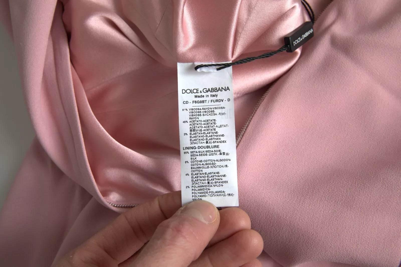 Dolce & Gabbana Pink A-line Flare Viscose Short Sleeves Dress - Hilstor
