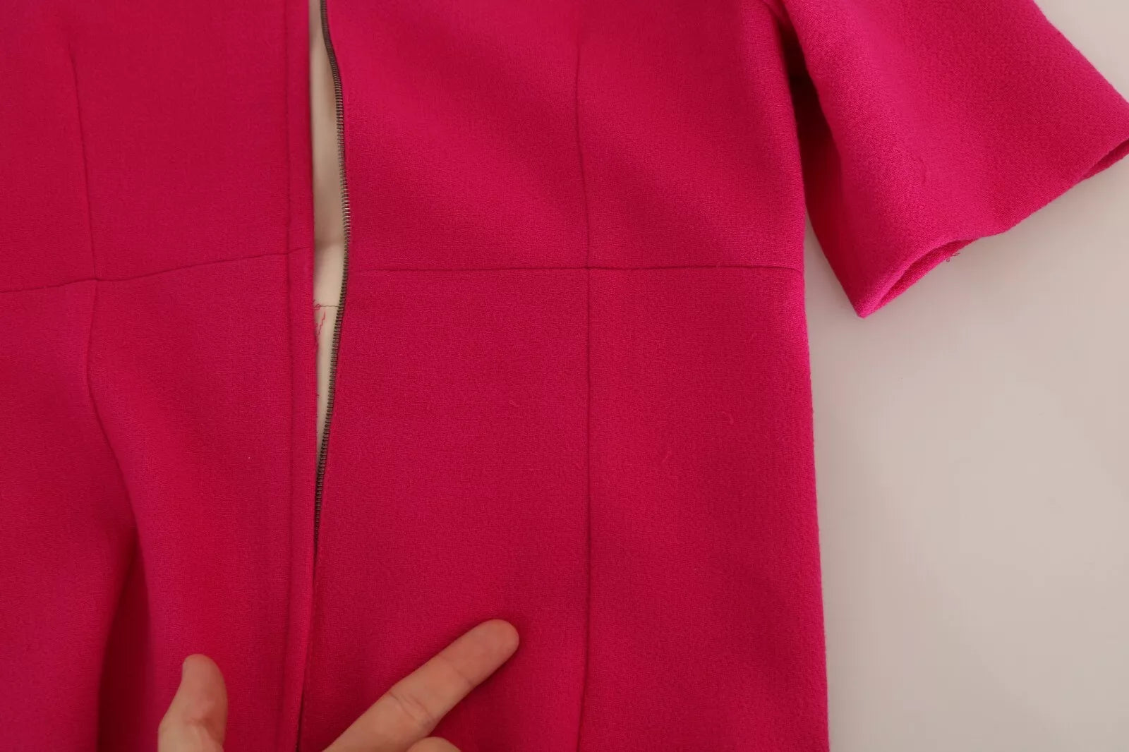 Dolce &amp; Gabbana Pink Italia Forever Crystal Sheath Kjole