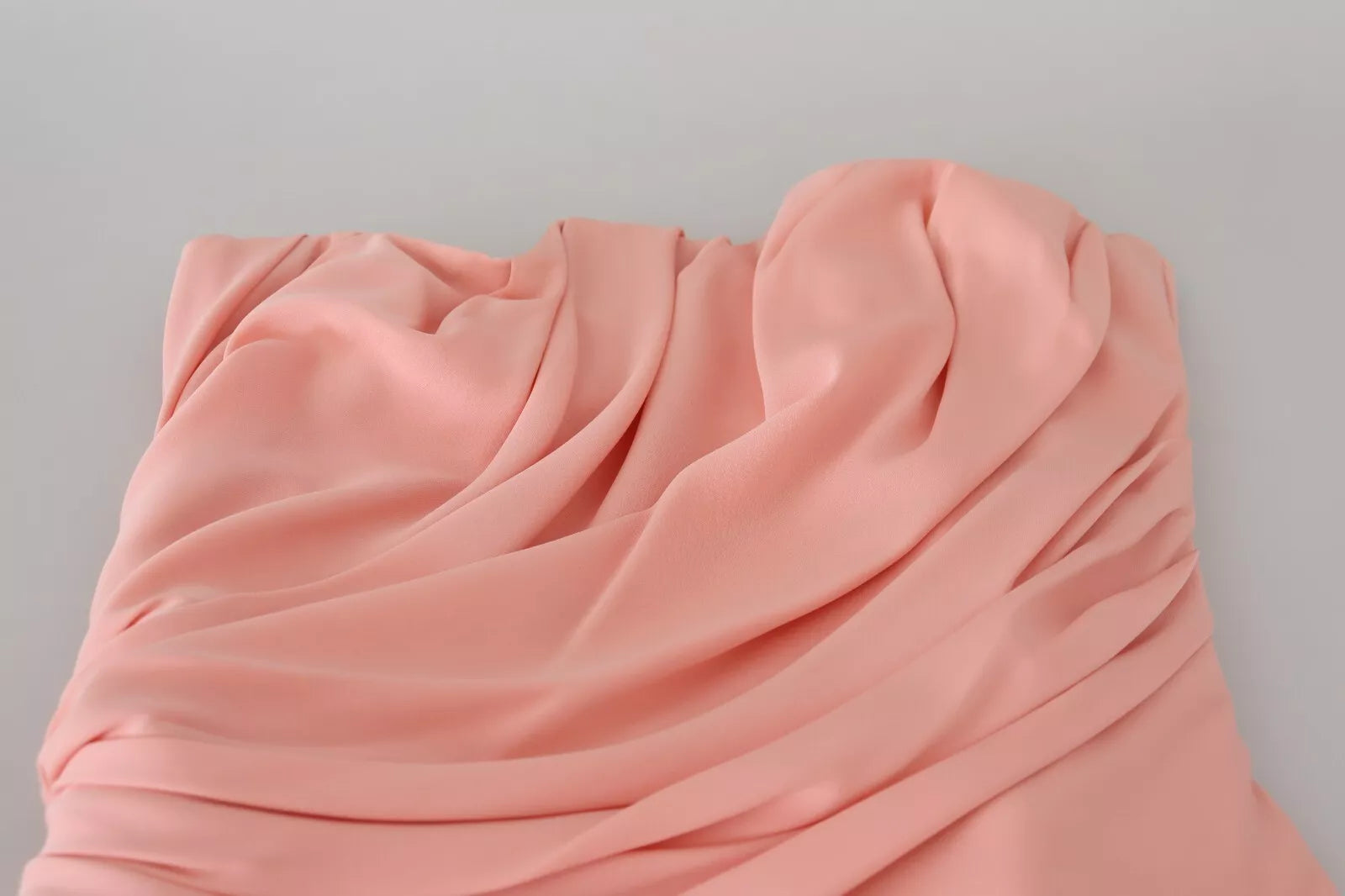 Dolce &amp; Gabbana Pink Silk Stretch Strapless Sheath Kjole