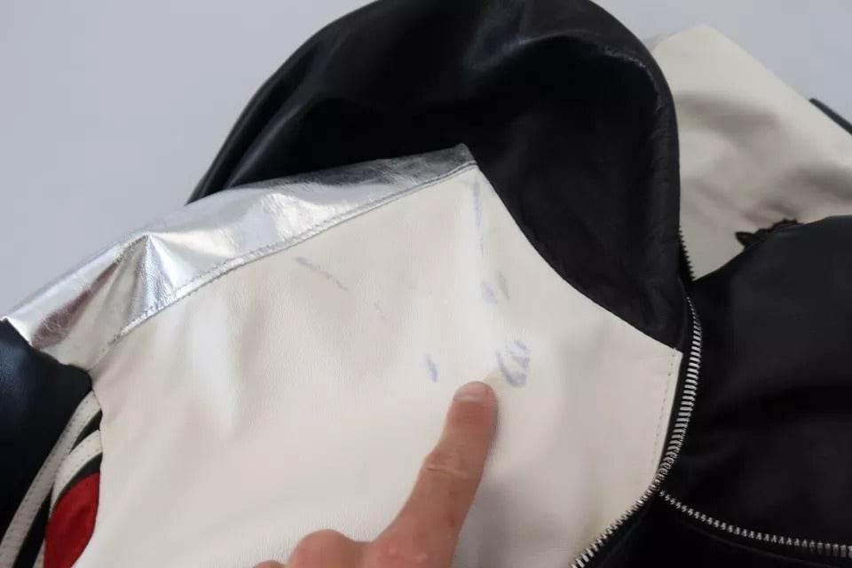 Dolce & Gabbana Black Leather Hooded Blouson Coat Jacket - Hilstor