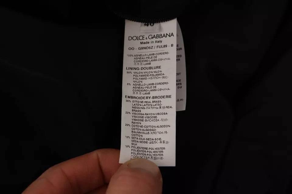 Dolce & Gabbana Black Leather Hooded Blouson Jacket - Hilstor