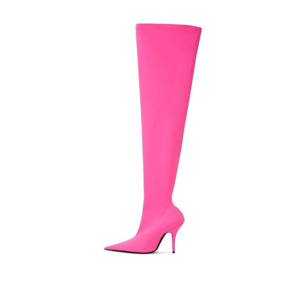 Balenciaga Elegant Pink Polyester Ankle Boots - Hilstor