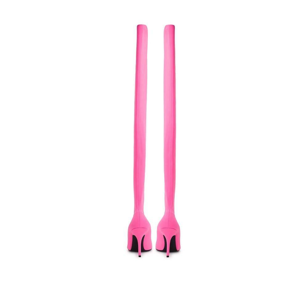 Balenciaga Elegant Pink Polyester Ankle Boots - Hilstor