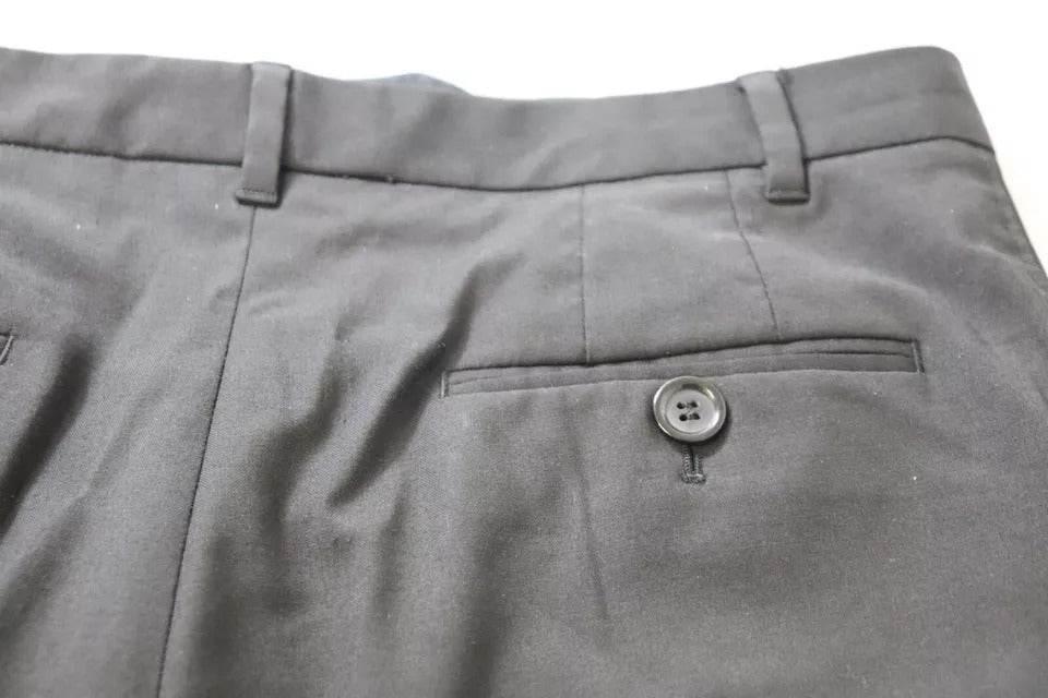 Dolce & Gabbana Black High Waist Tapered Trouser Pants - Hilstor