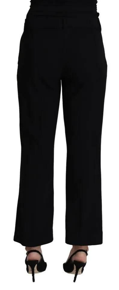 Dolce & Gabbana Black Wool Stretch Cropped Capri Trouser Pants - Hilstor