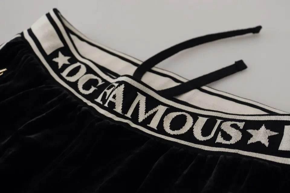 Dolce & Gabbana Black Jogger Jogging Trouser Cotton Pants - Hilstor