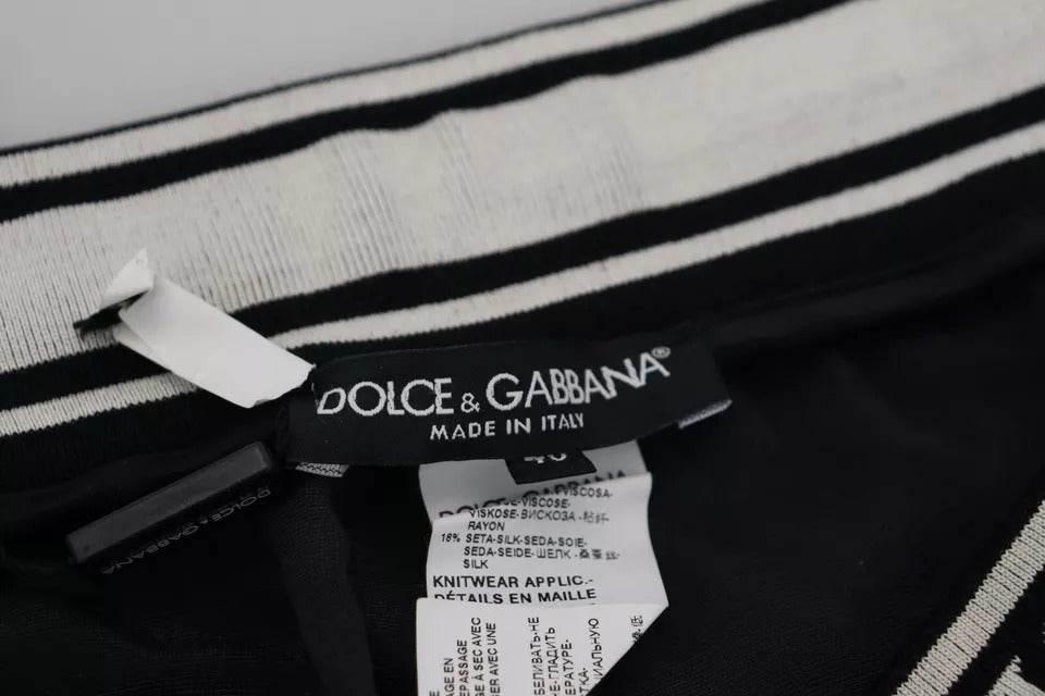 Dolce & Gabbana Black Jogger Jogging Trouser Cotton Pants - Hilstor