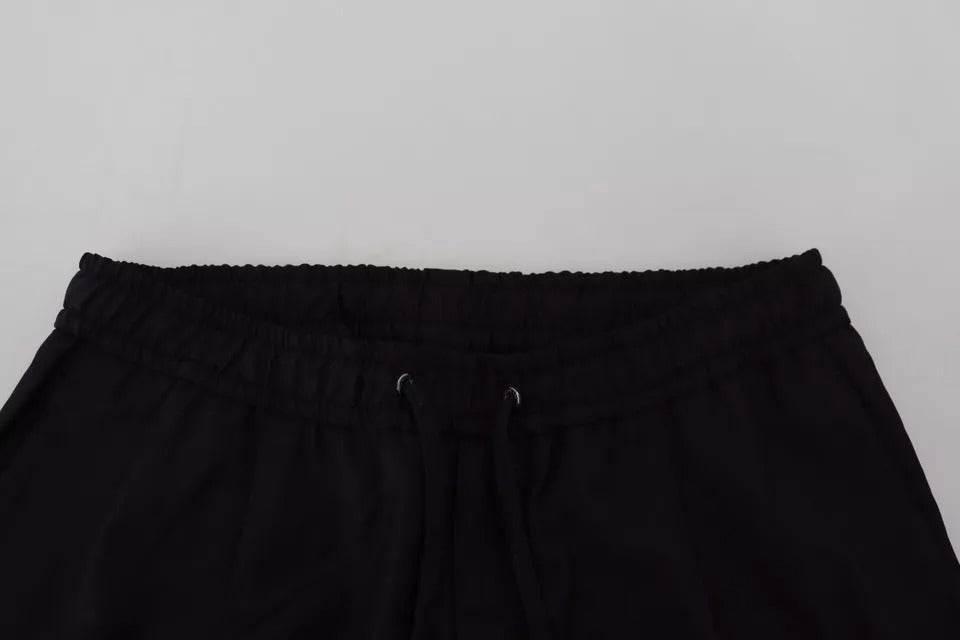 Dolce & Gabbana Black Jogger Jogging Wool Pants - Hilstor