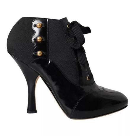 Dolce & Gabbana Black Jersey Stretch Ankle Boots Shoes - Hilstor