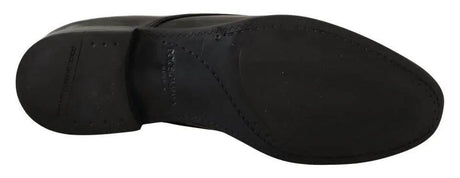 Dolce & Gabbana Black Leather Derby Dress Formal Shoes - Hilstor