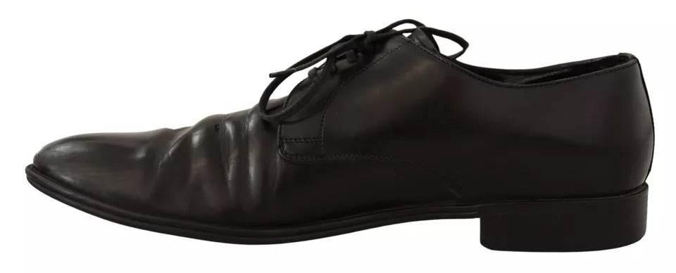 Dolce & Gabbana Black Leather Derby Dress Formal Shoes - Hilstor