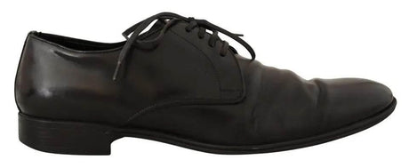 Dolce & Gabbana Black Leather Derby Dress Formal Shoes - Hilstor