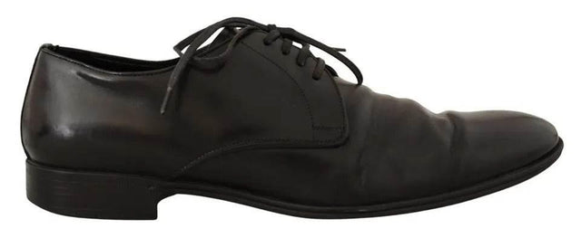 Dolce & Gabbana Black Leather Derby Dress Formal Shoes - Hilstor
