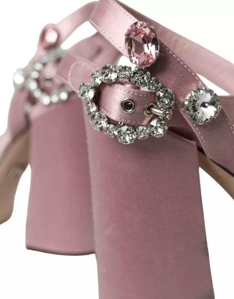 Dolce & Gabbana Pink Turkey Feather Embellished Sandals Shoes - Hilstor