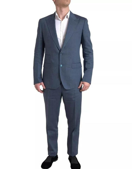 Dolce & Gabbana Blue 2 Piece Single Breasted NAPOLI Suit - Hilstor