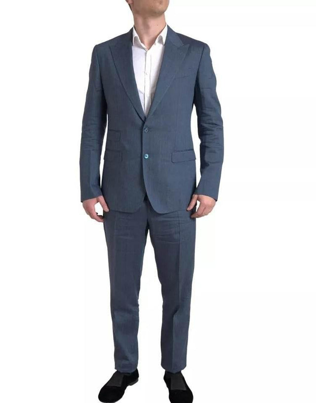 Dolce & Gabbana Blue 2 Piece Single Breasted NAPOLI Suit - Hilstor