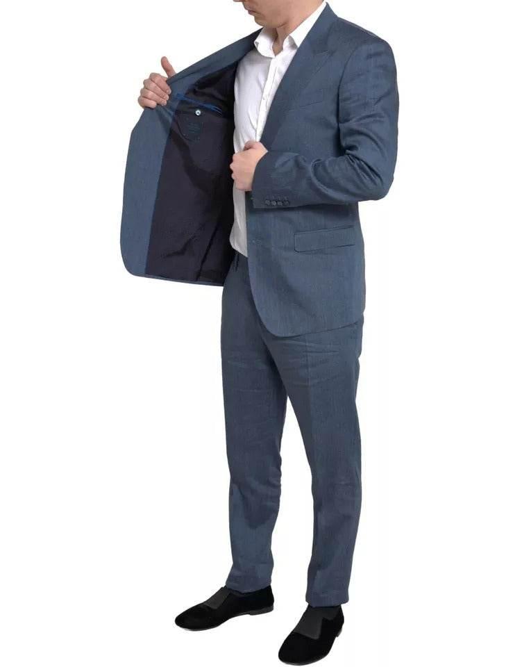 Dolce & Gabbana Blue 2 Piece Single Breasted NAPOLI Suit - Hilstor