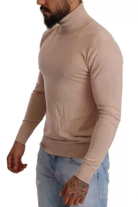 Dolce & Gabbana Beige Cashmere Turtleneck Pullover Sweater - Hilstor