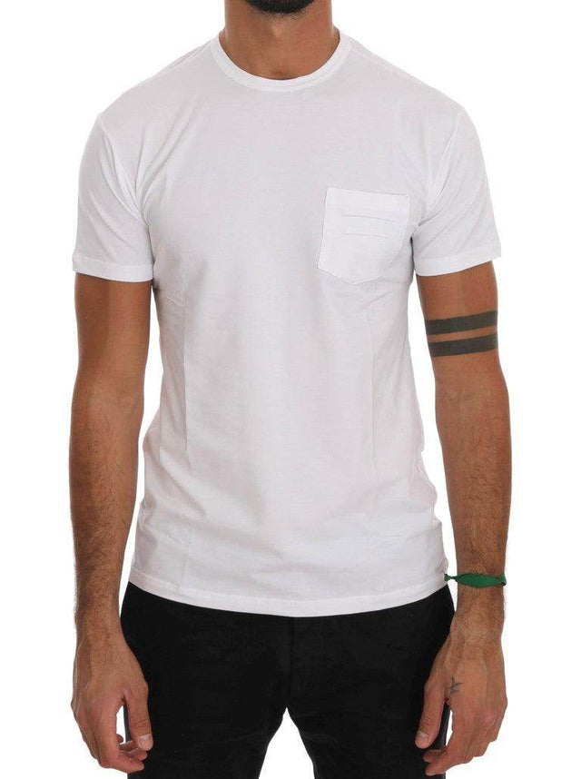 Daniele Alessandrini White Cotton Crewneck T-Shirt - Hilstor