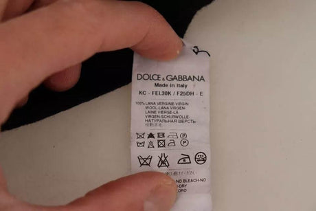 Dolce & Gabbana Black Wool Knit Button Down Cardigan Sweater - Hilstor