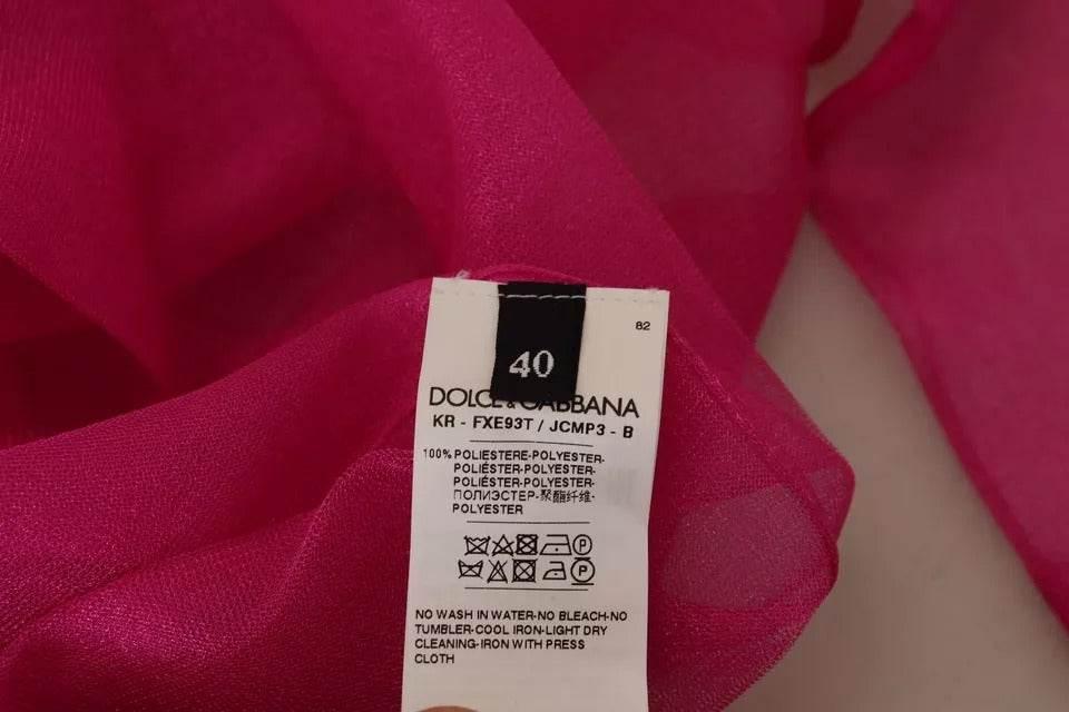 Dolce & Gabbana Fuchsia Polyester Crewneck Pullover Sweater - Hilstor