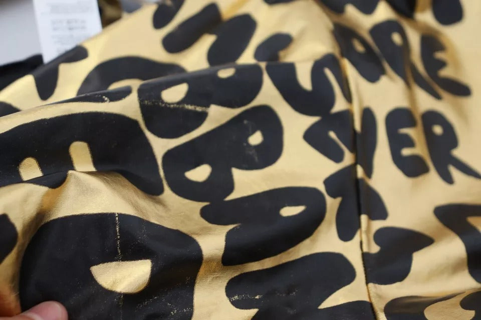 Dolce & Gabbana Gold Logo Print Turtleneck Pullover Sweater