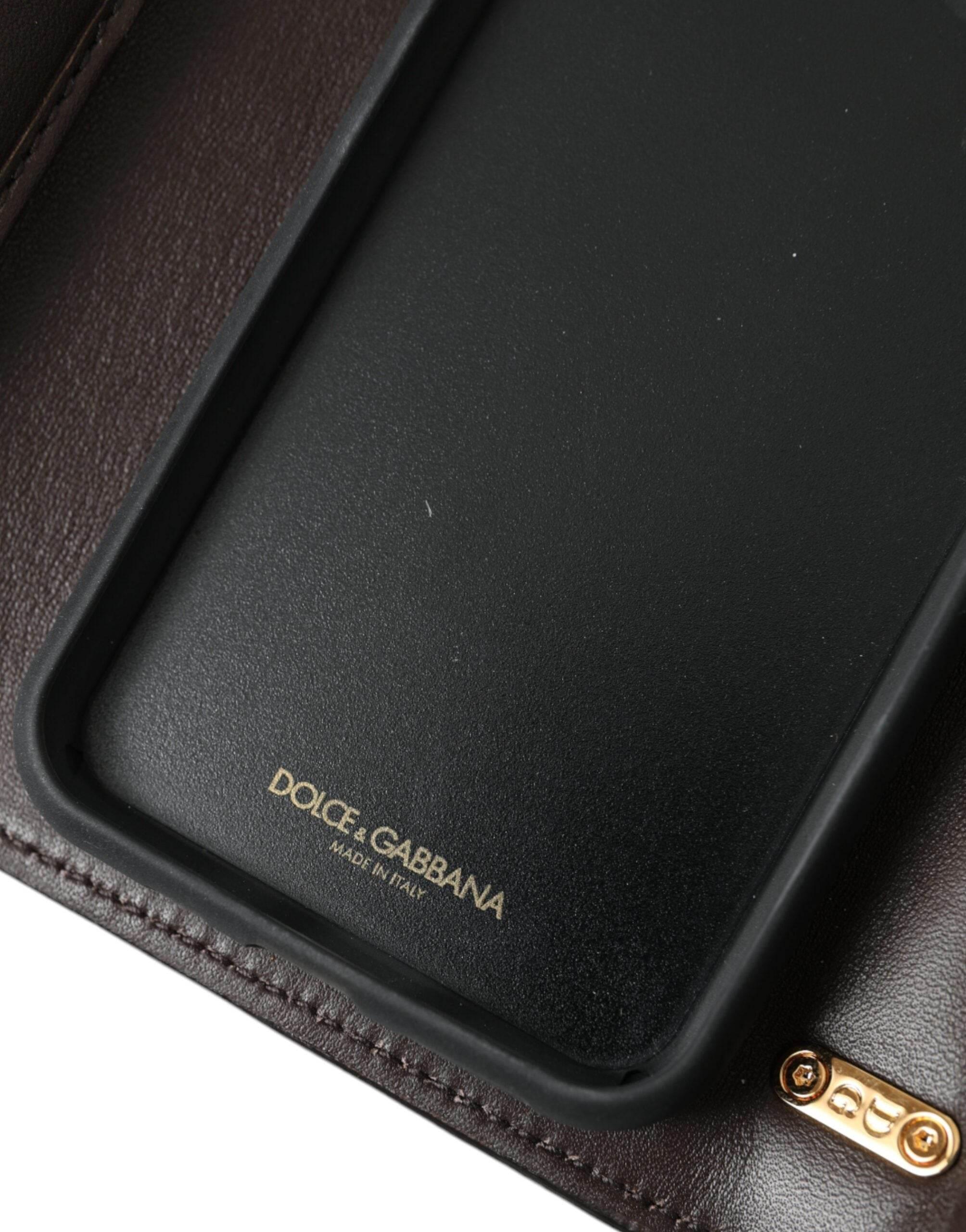 Dolce & Gabbana Brown Python Leather DG Girls Crossbody Phone Bag - Hilstor