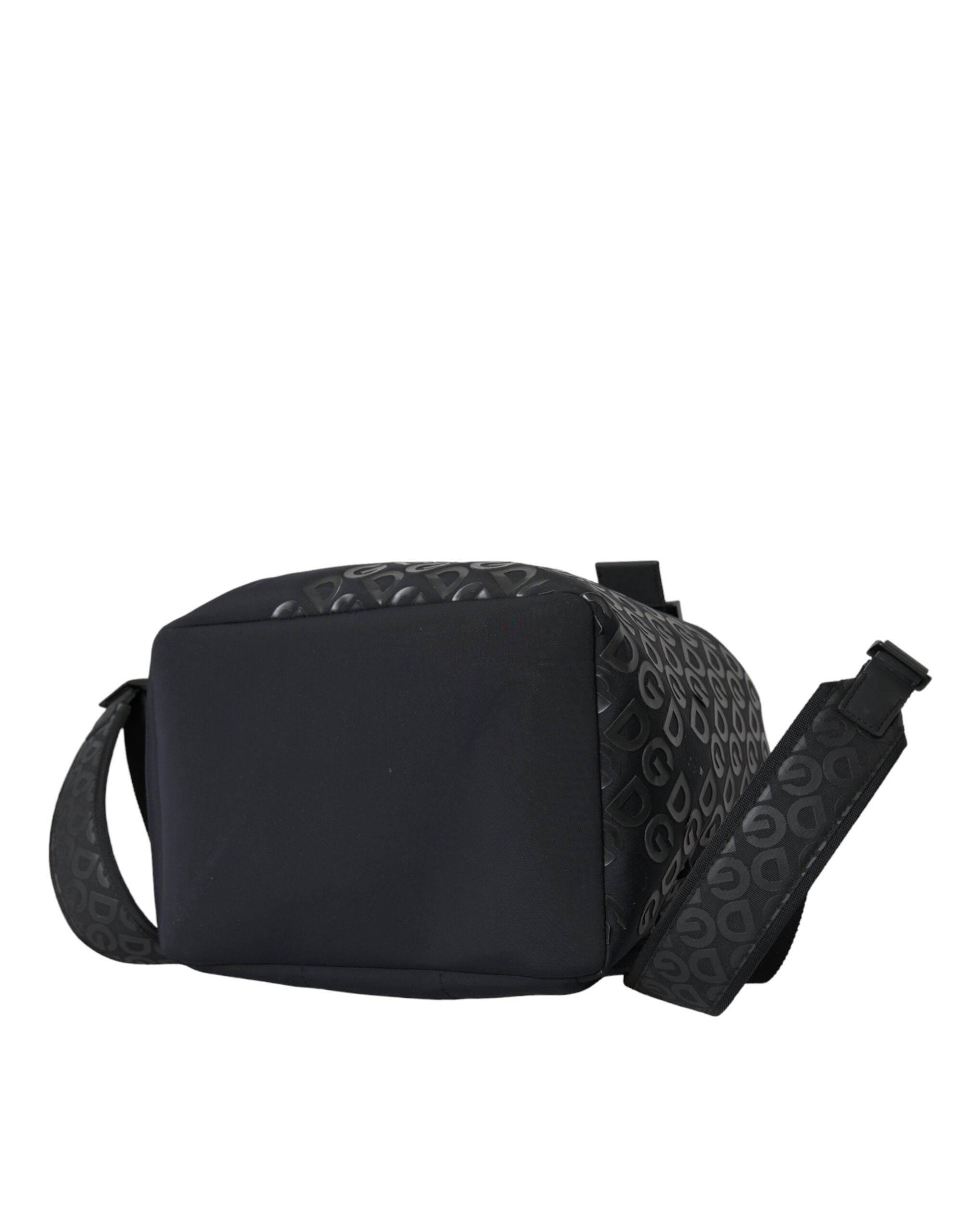 Dolce & Gabbana Black Neoprene Nylon DG Logo School Backpack Bag - Hilstor