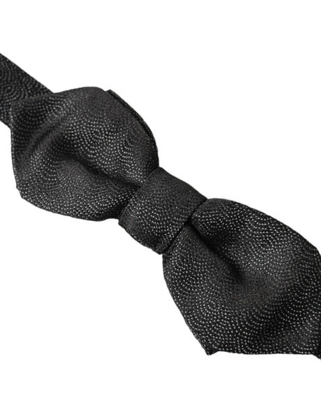 Dolce & Gabbana Black Silk Adjustable Neck Men Bow Tie - Hilstor