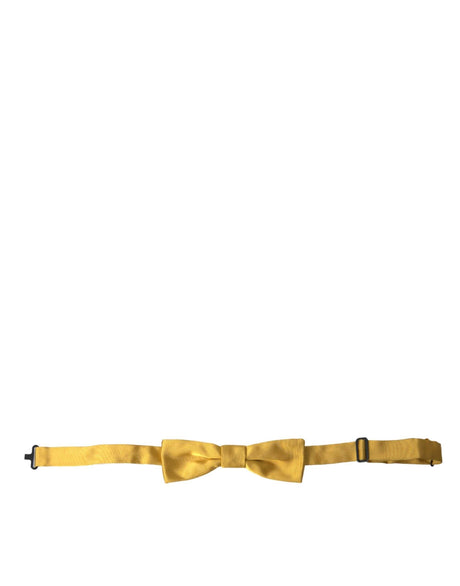 Dolce & Gabbana Yellow Silk Adjustable Neck Men Bow Tie - Hilstor