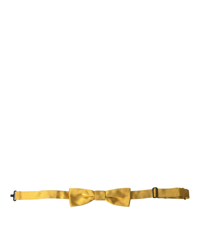 Dolce & Gabbana Yellow Silk Adjustable Neck Men Bow Tie - Hilstor