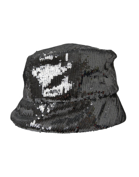 Dolce & Gabbana Silver Sequined Nylon Bucket Hat Men - Hilstor