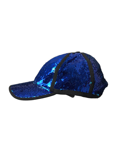 Dolce & Gabbana Royal Blue Sequin Baseball Hat Men - Hilstor