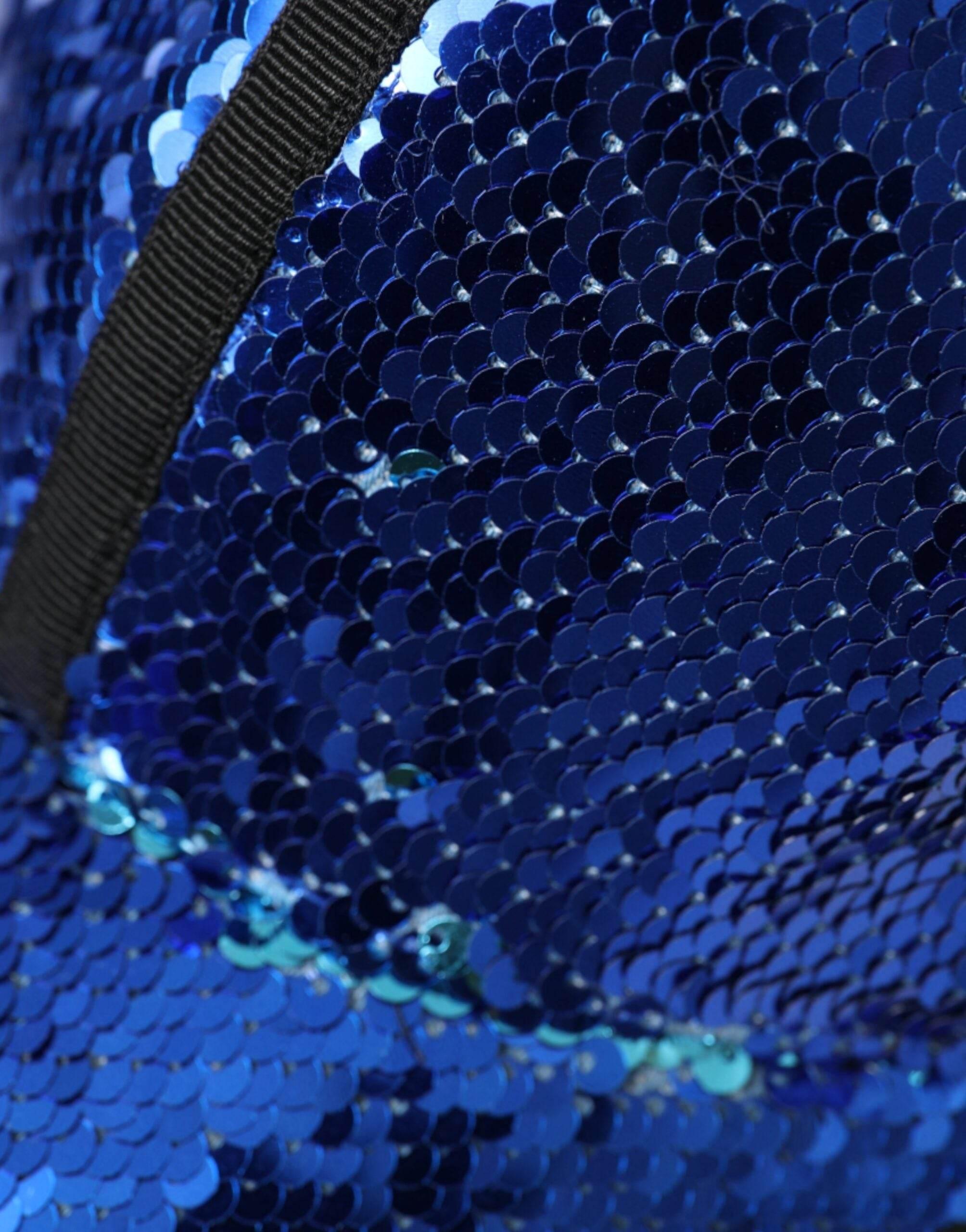 Dolce & Gabbana Royal Blue Sequin Baseball Hat Men - Hilstor