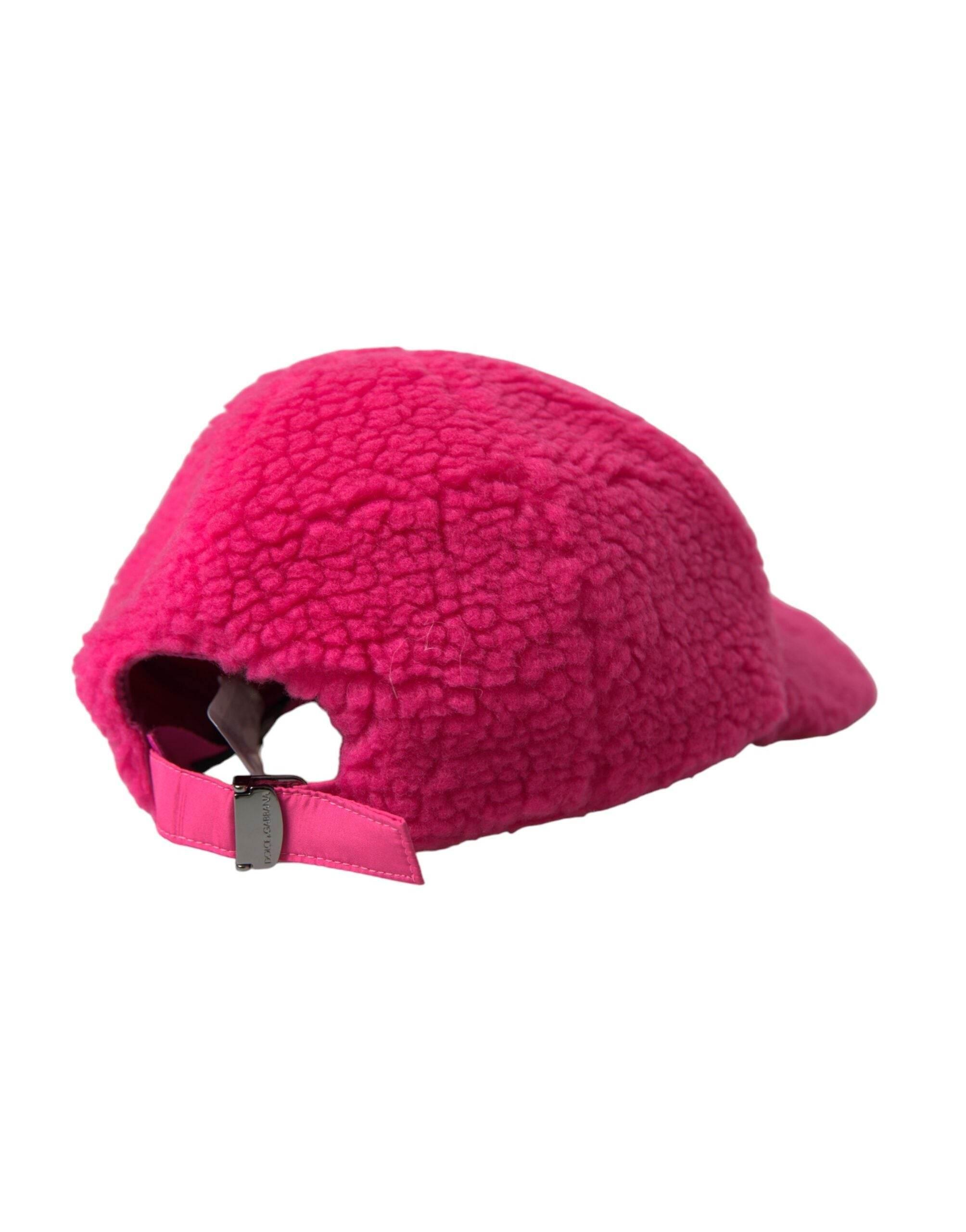 Dolce & Gabbana Pink Fleece Plush Baseball Hat Men - Hilstor