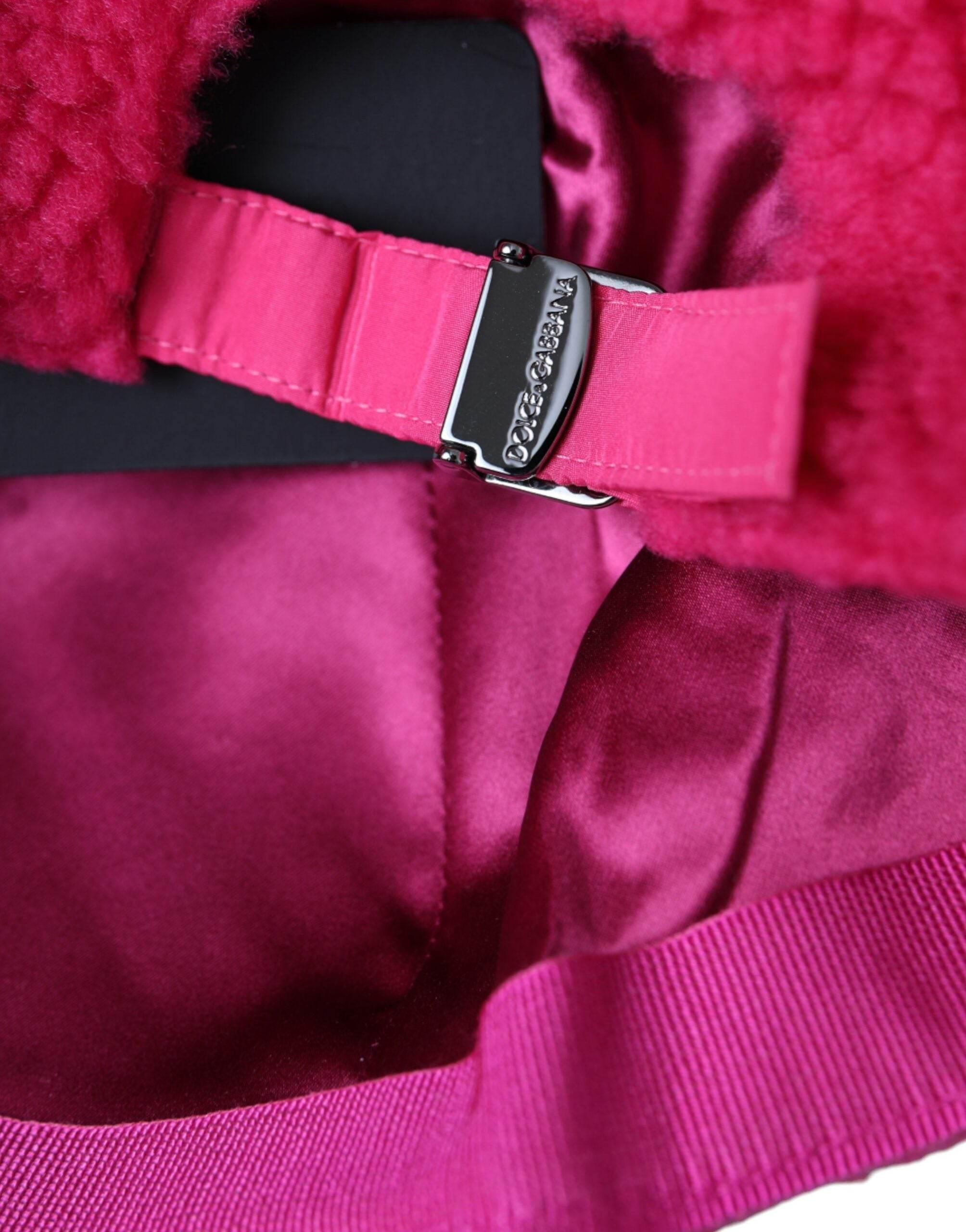 Dolce & Gabbana Pink Fleece Plush Baseball Hat Men - Hilstor