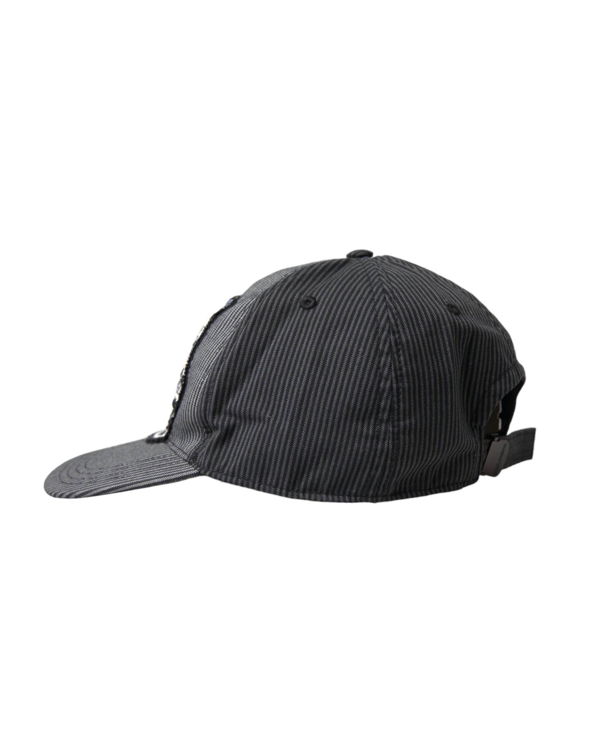 Dolce & Gabbana Black Cotton Embellished Baseball Hat Men - Hilstor