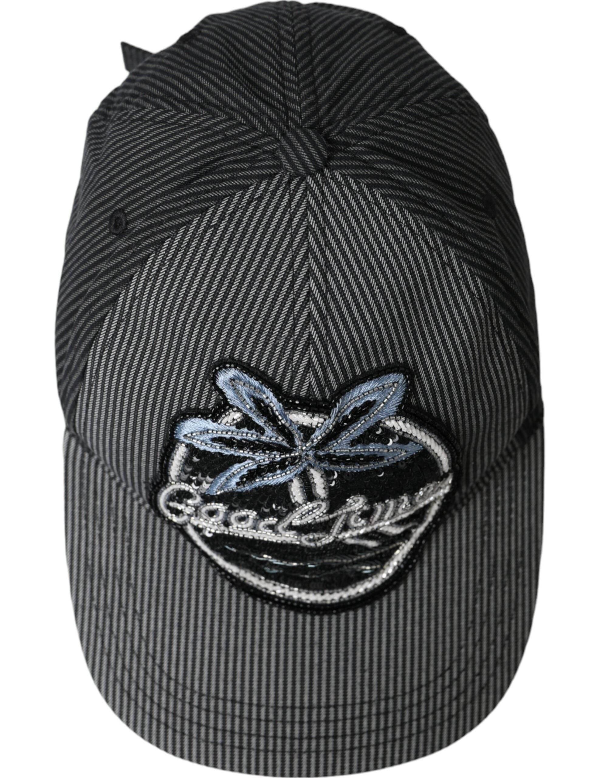 Dolce & Gabbana Black Cotton Embellished Baseball Hat Men - Hilstor