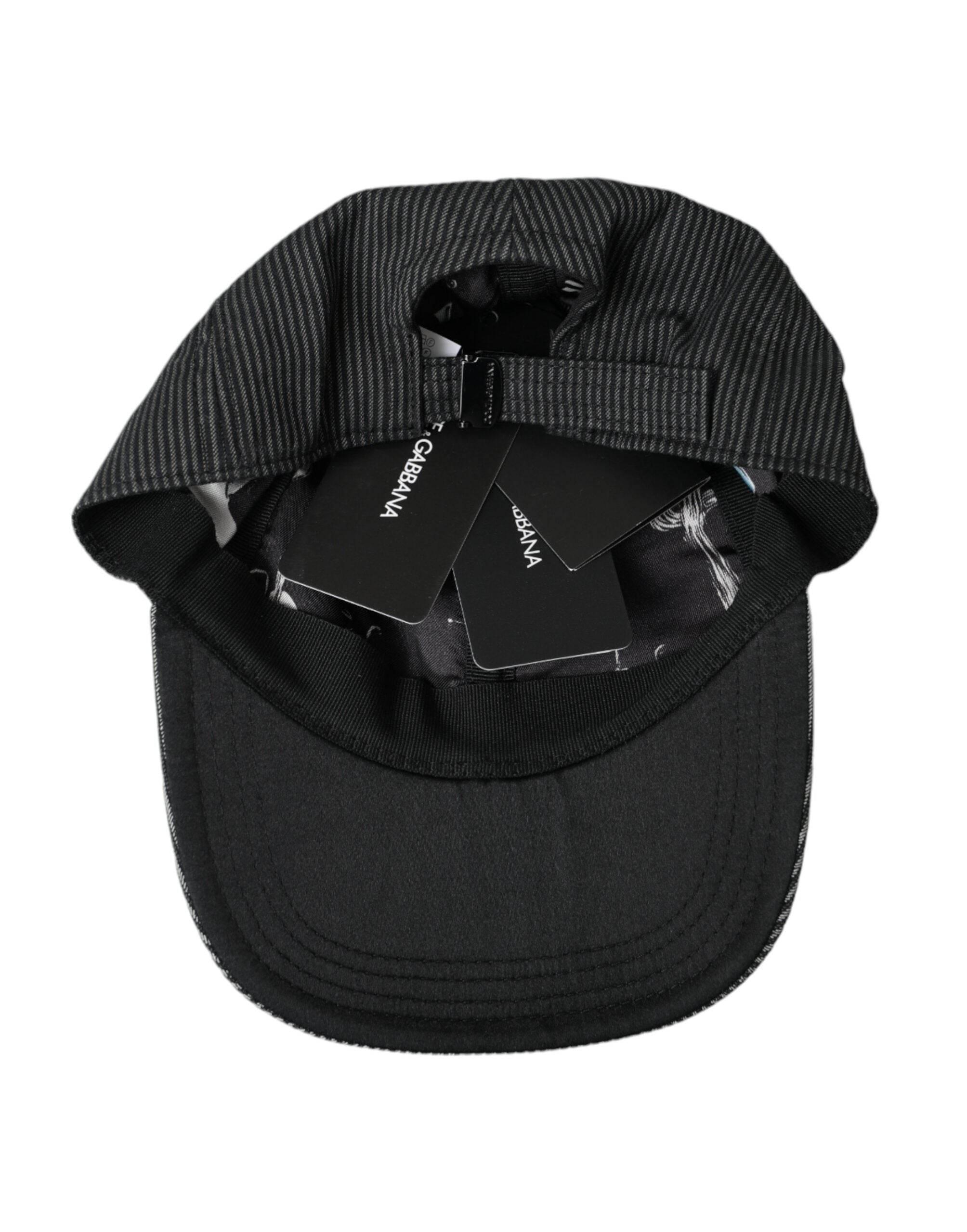 Dolce & Gabbana Black Cotton Embellished Baseball Hat Men - Hilstor