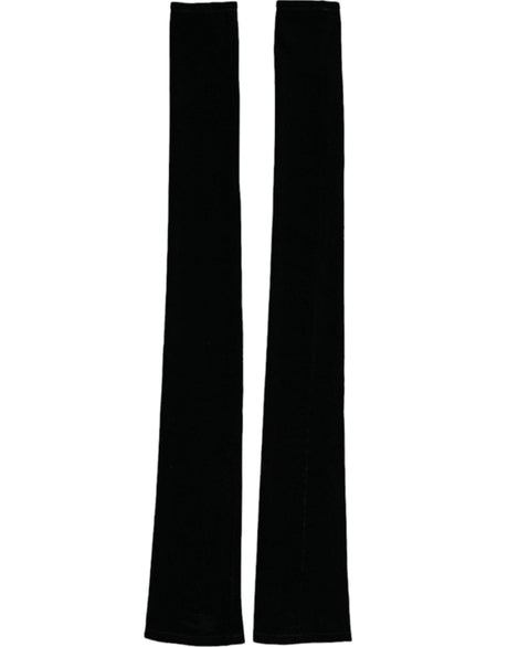 Dolce & Gabbana Black Nylon Finger Less Elbow Long Gloves - Hilstor