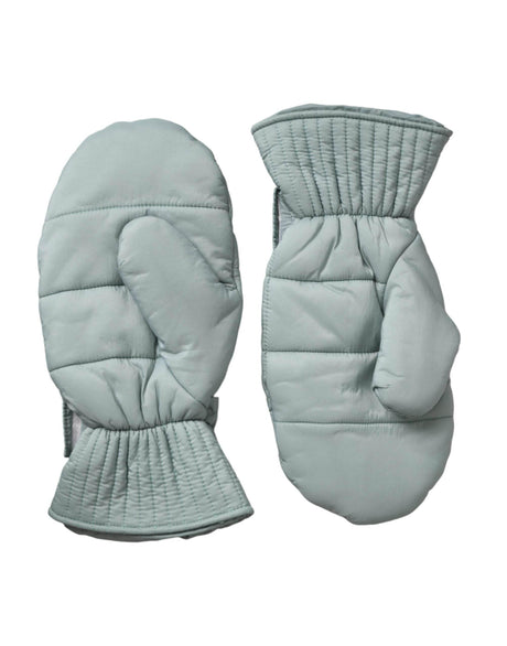 Dolce & Gabbana Green Quilted Nylon Wrist Length Mitten Gloves - Hilstor
