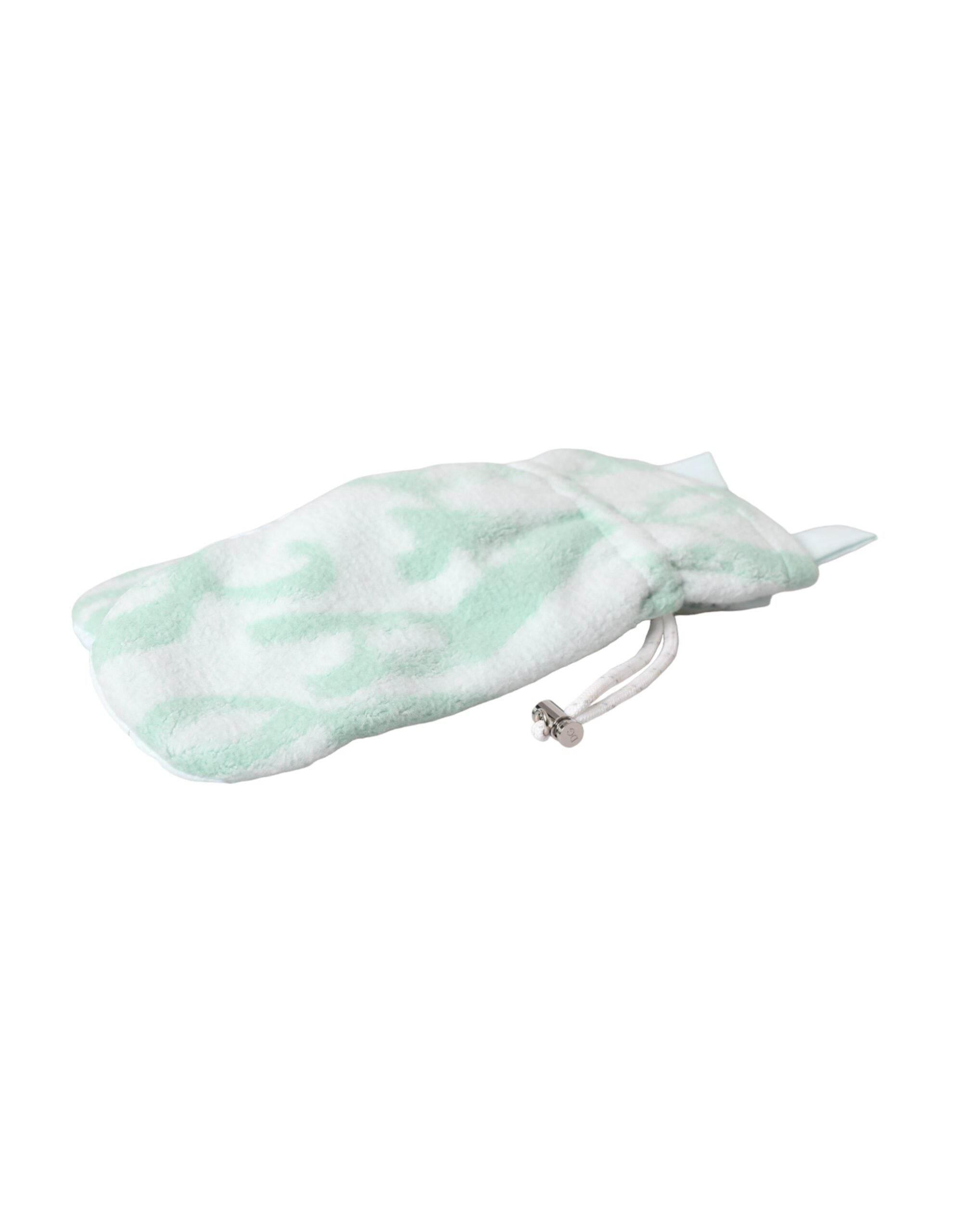 Dolce & Gabbana White Nylon Fleece Wrist Length Mitten Gloves - Hilstor