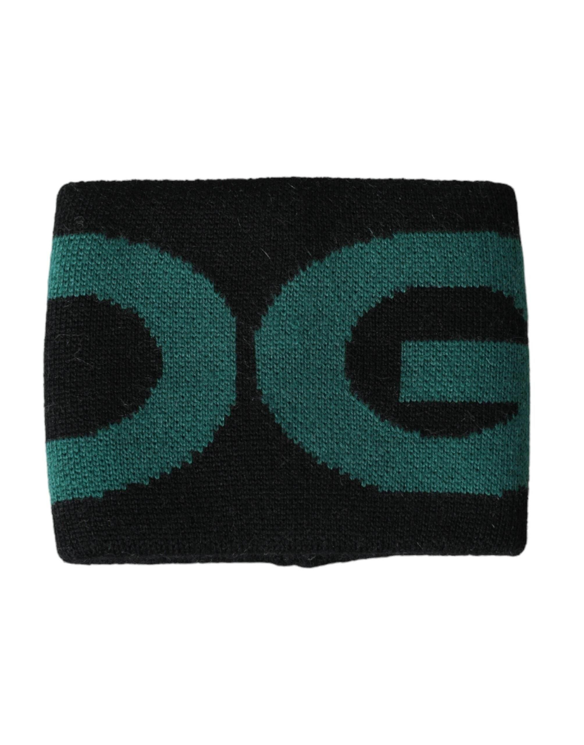 Dolce & Gabbana Black Green Wool Logo #DGMILLENNIALS Wristband - Hilstor