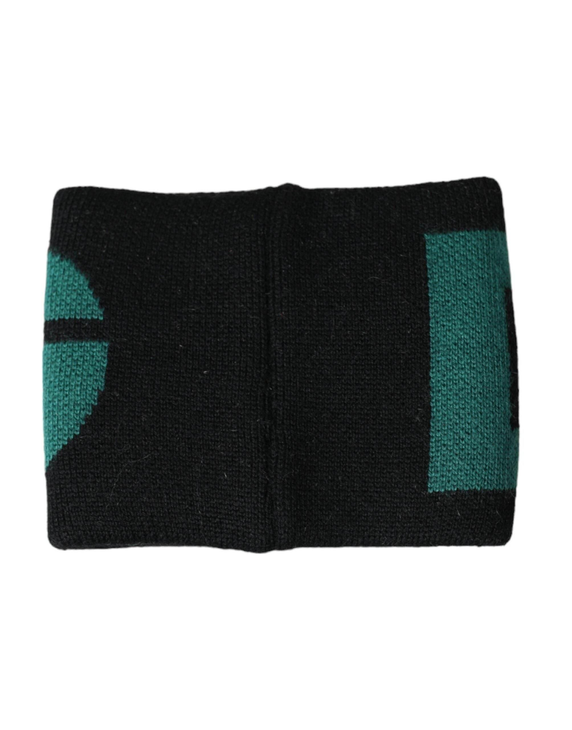 Dolce & Gabbana Black Green Wool Logo #DGMILLENNIALS Wristband - Hilstor