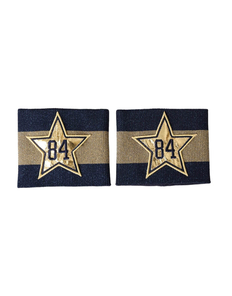 Dolce & Gabbana Black Gold Logo Star 84 Viscose Wristband - Hilstor
