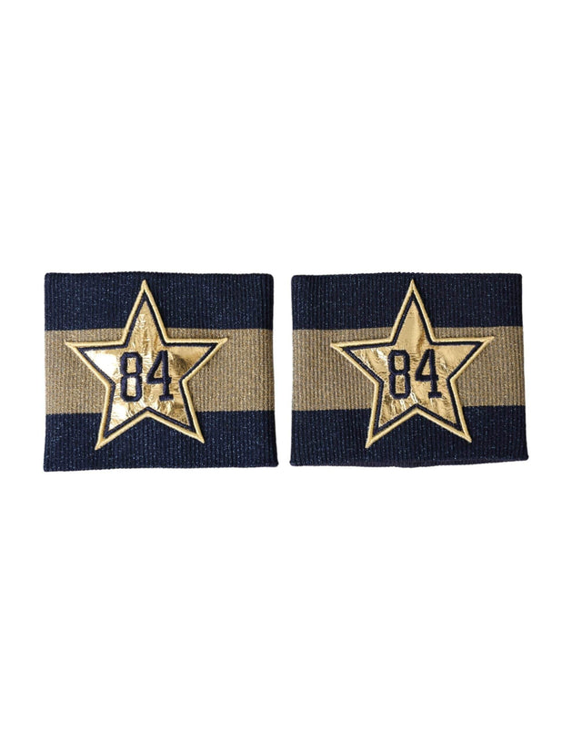 Dolce & Gabbana Black Gold Logo Star 84 Viscose Wristband - Hilstor