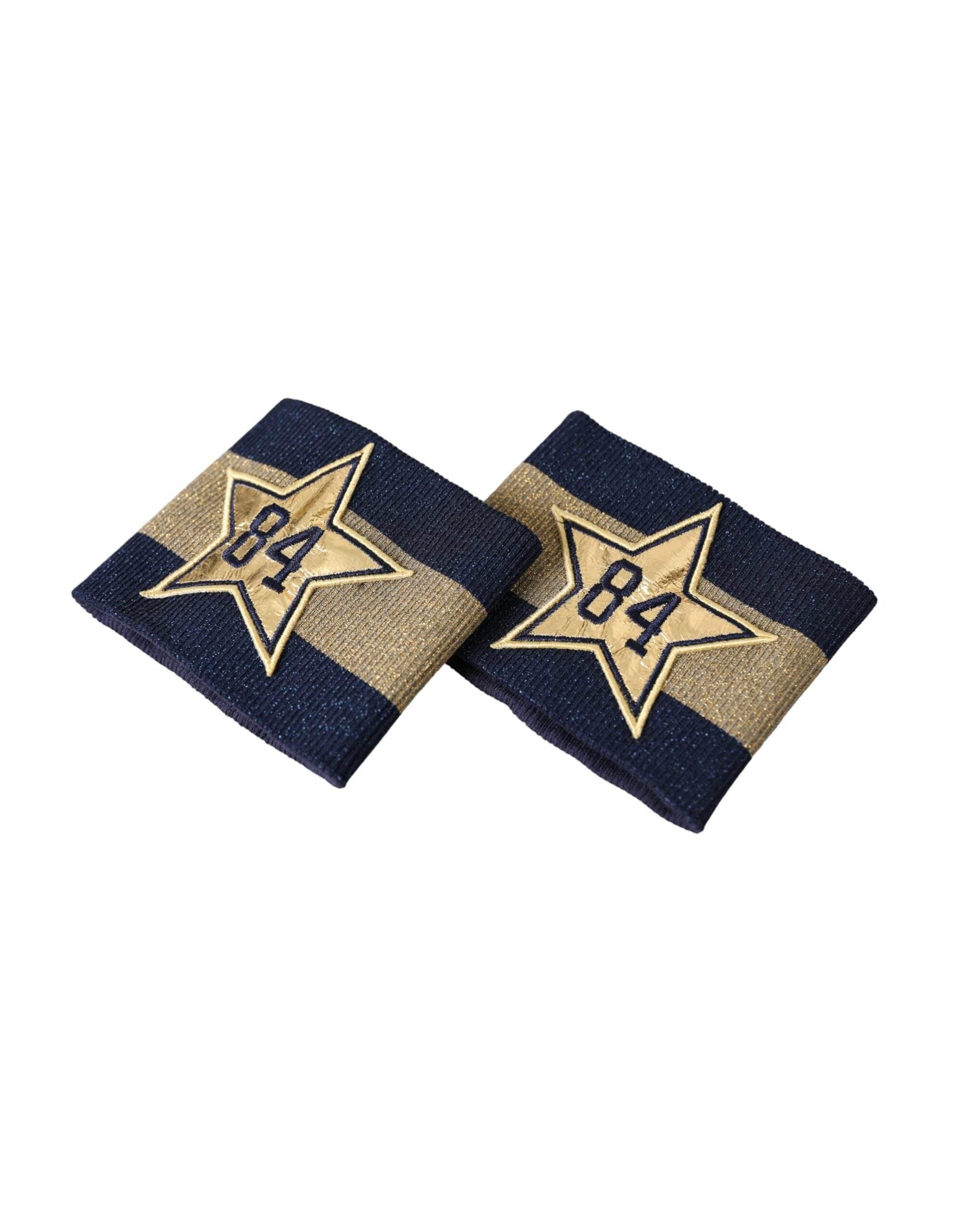Dolce & Gabbana Black Gold Logo Star 84 Viscose Wristband - Hilstor
