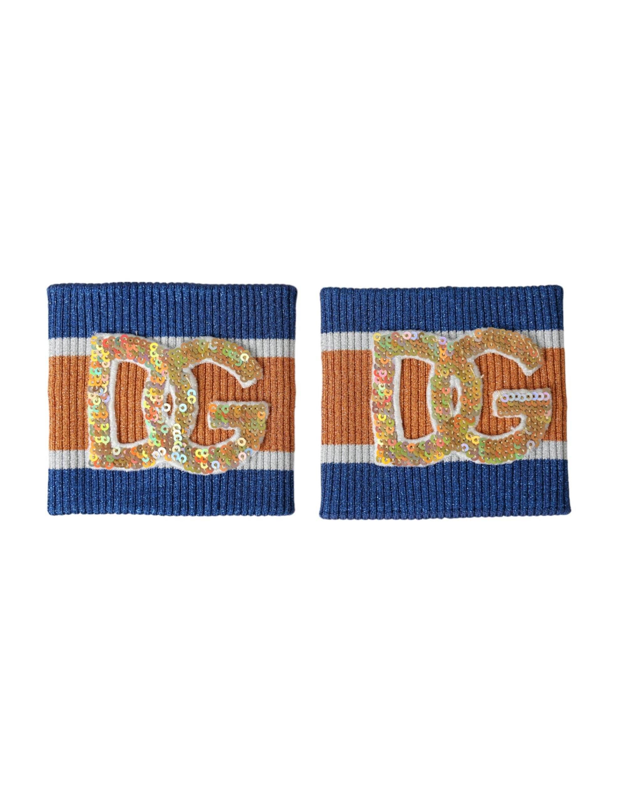 Dolce & Gabbana Multicolor Logo Sequin Viscose Wristband - Hilstor