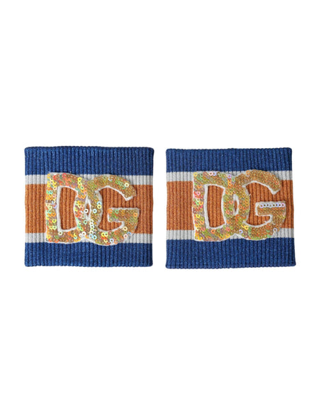 Dolce & Gabbana Multicolor Logo Sequin Viscose Wristband - Hilstor